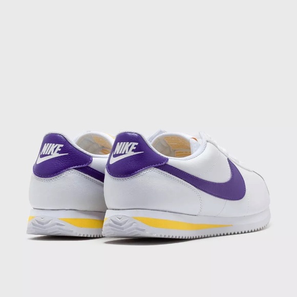 NIKE CORTEZ WHITE PURPLE YELLOW DM4044-106 Sizes Mens Fast Shipping - Picture 5 of 5